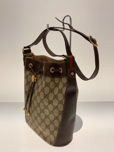 画像：GUCCIショルダーバッグ/レザー/BRW/総柄/164.03.0342
