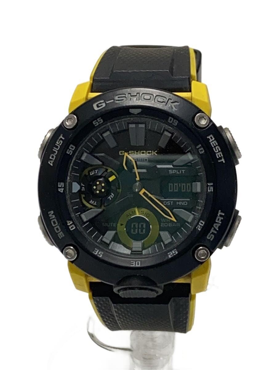 CASIO / クォーツ腕時計・G-SHOCK/デジアナ/ラバー/BLK/BLK
