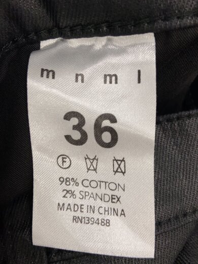 商品画像：スキニーパンツ/36/コットン/BLK/無地/M588 5