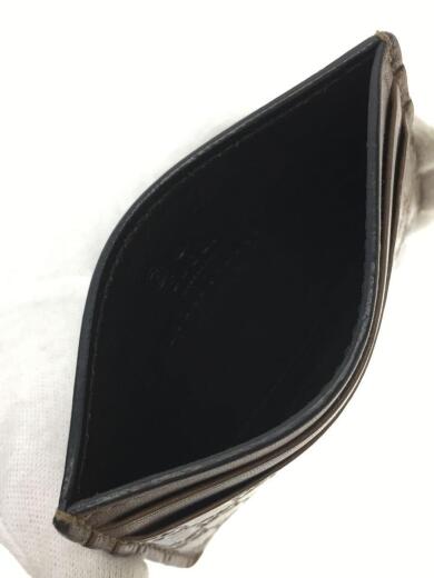 画像：GUCCIカードケース_マイクログッチシマ/レザー/ブラウン/総柄/GGスプリーム/名刺入れ4