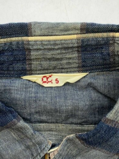 商品画像：半袖シャツ/5/コットン/GRY/チェック/リネン混 3