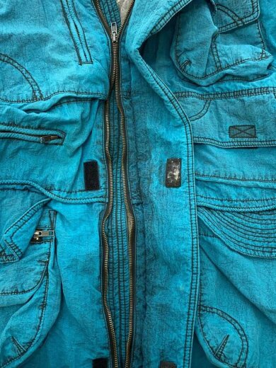 商品画像：ナイロンジャケット/L/ナイロン/BLU/ナイロン染め/小穴有 6