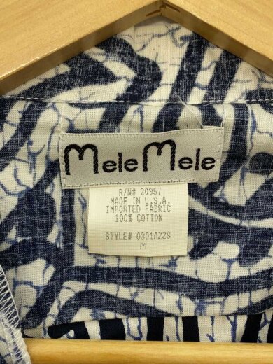 商品画像：80s/USA/MeleMele/アロハシャツ/M/コットン/NVY/総柄 3