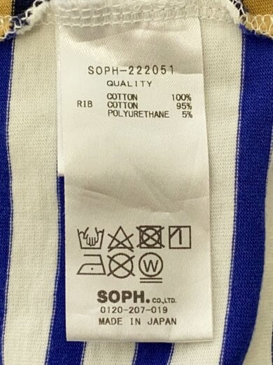 商品画像：Tシャツ/XL/コットン/NVY/ボーダー/SOPH-222051 4