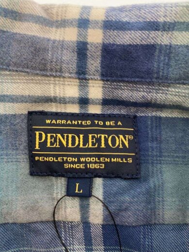 商品画像：長袖シャツ/L/コットン/BLU/チェック/5475-1000 3