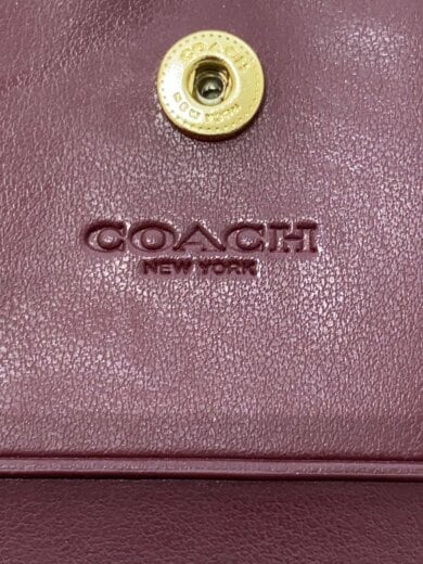 画像：COACH2つ折り財布/レザー/BEG/モノグラム/レディース//3