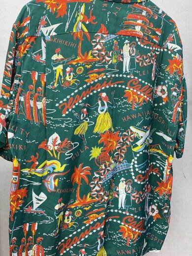 商品画像：RAYON S/S/HAWAII CALLS/アロハシャツ/L/レーヨン/GRN/SS37474// 2