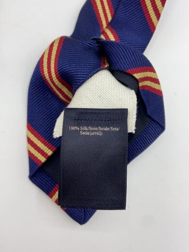 商品画像：ネクタイ/シルク/ネイビー/ストライプ/メンズ 4