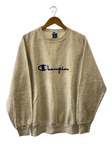 商品画像：90～00s/USA製/スウェット/L/コットン/GRY/無地/首元汚れ有 1