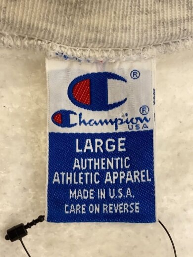 商品画像：90～00s/USA製/スウェット/L/コットン/GRY/無地/首元汚れ有 3