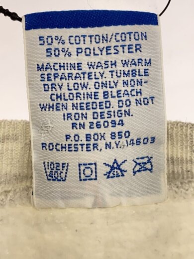 商品画像：90～00s/USA製/スウェット/L/コットン/GRY/無地/首元汚れ有 4