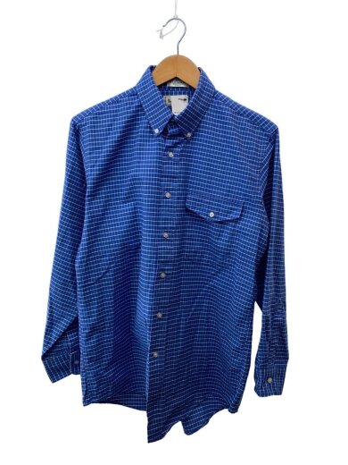 商品画像：80s/USA製/片ポケ/長袖シャツ/15.5/コットン/ブルー/チェック 1
