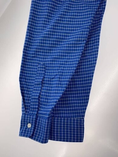 商品画像：80s/USA製/片ポケ/長袖シャツ/15.5/コットン/ブルー/チェック 4