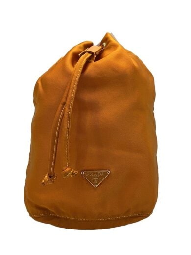 商品画像：巾着ポーチ/ナイロン/オレンジ 1