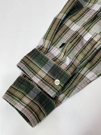 商品画像：TECH REGULAR COLLAR SHIRTS L/S PLAIDS/KHK/チェック/BE-85022W 6