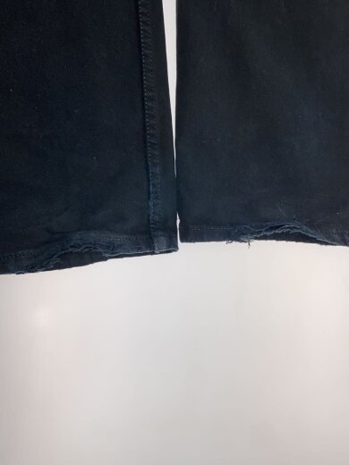 商品画像：ユーロ/501/後染/ストレートパンツ/32/デニム/ブラック/裾ダメージ 6