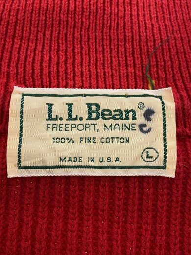 商品画像：80s/USA製/ドライバーズニット・セーター(厚手)/L/コットン/レッド/無地 3