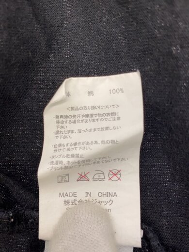 商品画像：センターロゴ/Tシャツ/M/コットン/ブラック/無地 4