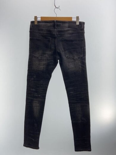 商品画像：クラッシュダメージデニム/ボトム/29/デニム/ブラック/無地 2