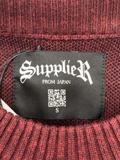 商品画像：タグ付/スタッズ付/ニット・セーター(厚手)/S/コットン/ボルドー// 3