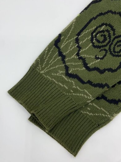 商品画像：GREEN BUDDY UGLY SWEATER/ニット・セーター(薄手)/L/コットン/GRN/総柄/kn0 5