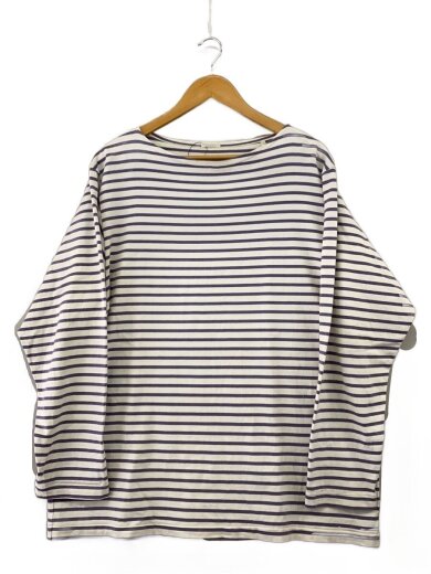 商品画像：21SS/ボーダーボートネック/長袖Tシャツ/2/コットン/WHT/ボーダー/T01-05017// 1
