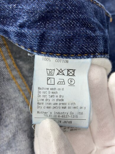 商品画像：ハイウエストデニムパンツ/ボトム/O/コットン/IDG/無地// 5