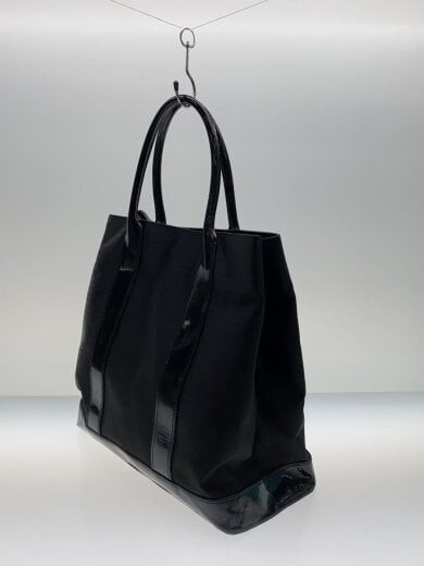 商品画像：ハンドバッグ/ナイロン/ブラック/総柄/持ち手劣化有/底劣化有// 2