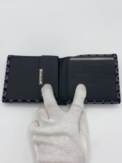 商品画像：甲州印傳/波うろこ/2つ折り財布/レザー/ネイビー/総柄/メンズ// 4