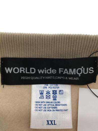 画像：その他ブランドworld wide famous/スウェット/XXL/コットン/BEG/刺繍/プリント/裏起毛3