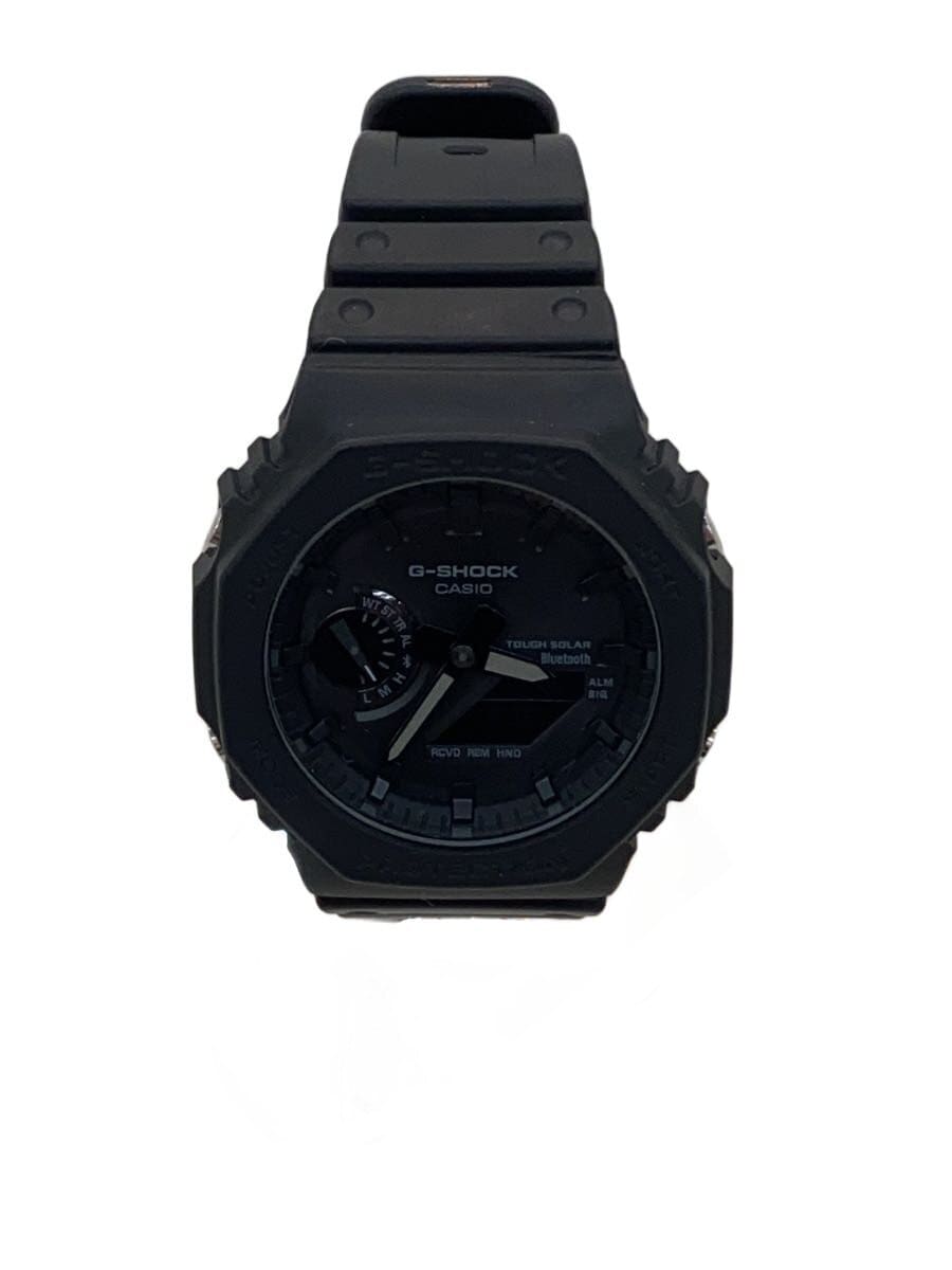 CASIO / ソーラー腕時計_G-SHOCK/デジアナ/ラバー/BLK/BLK