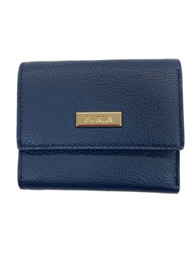 商品画像：3つ折り財布/レザー/NVY/レディース 1