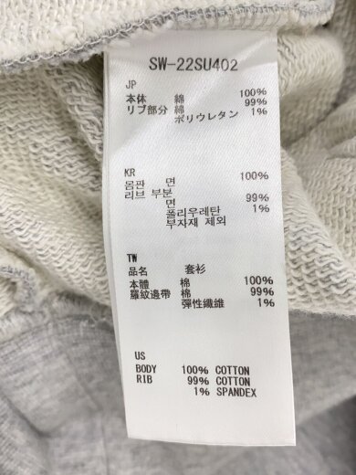 商品画像：Recycled Cotton Pullover Hoodie/パーカー/M/コットン/GRY/SW-22SU402// 4