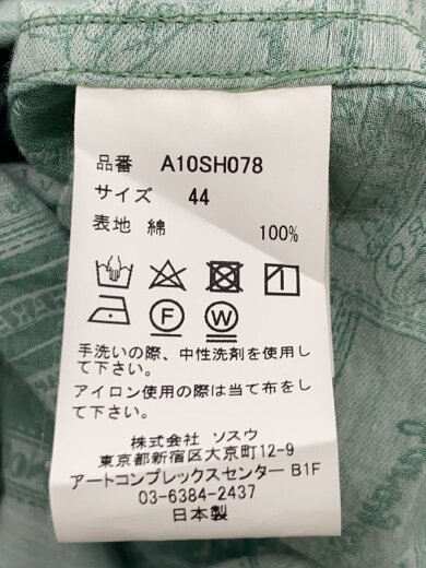 商品画像：半袖シャツ/44/コットン/GRN/総柄/A10SH078 4