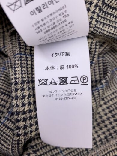 商品画像：ポロシャツ/M/リネン/グレンCK/MNPLKNI1N820288// 4