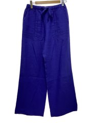 フレンチリネンイージーセミワイドパンツ/36/リネン/BLU/23-04-31-04331