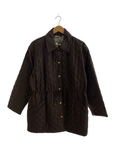 商品画像：裏地総柄/キルティングジャケット/L/ポリエステル/BRW/無地// 1