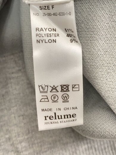 商品画像：ニット・セーター(薄手)/FREE/レーヨン/GRY/無地/25-080-462-8230-1-0 4