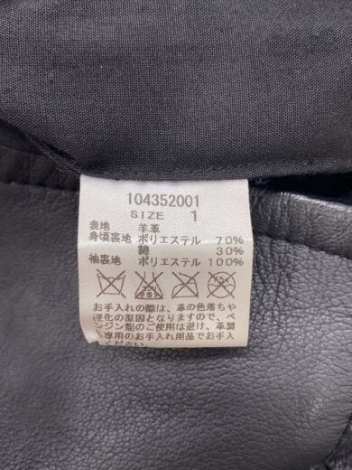 商品画像：レザージャケット・ブルゾン/1/羊革/BLK/104352001 4