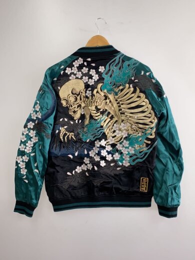 商品画像：絡繰魂/スカジャン/M/レーヨン/BLK/総柄 2