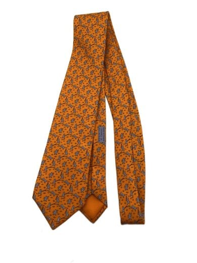 商品画像：熊/野球/ネクタイ/シルク/ORN/総柄/メンズ 1