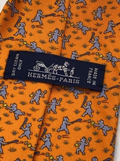 商品画像：熊/野球/ネクタイ/シルク/ORN/総柄/メンズ 3