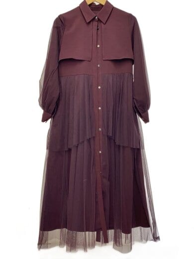 商品画像：長袖ワンピース/FREE/ポリエステル/BRD/アニマル/HAL07187AD 1