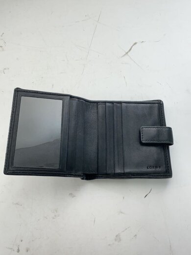 商品画像：2つ折り財布/レザー/BLK/無地/メンズ 4