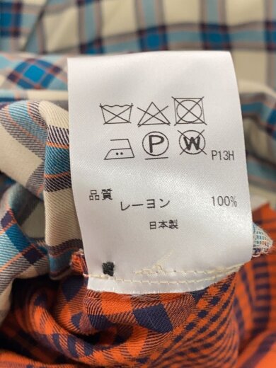 商品画像：長袖ワンピース/--/レーヨン/マルチカラー/チェック/438502 4