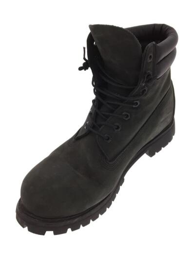 画像：Timberlandインソール剥がれ有/レースアップブーツ/US10/BLK/レザー/735418