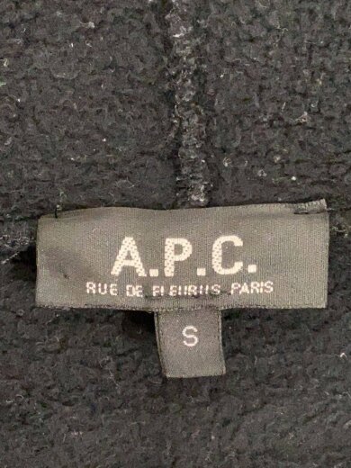 商品画像：ジップパーカー/S/コットン/BLK/無地 3