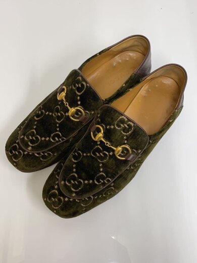 商品画像：ドレスシューズ/UK6.5/GRN/ベロア/526299 2