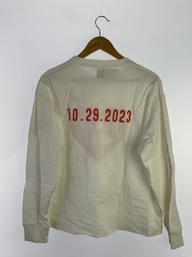 商品画像：長袖Tシャツ/L/コットン/WHT/プリント 2