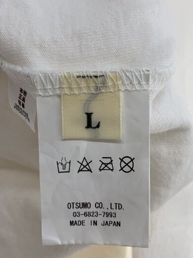 商品画像：長袖Tシャツ/L/コットン/WHT/プリント 4